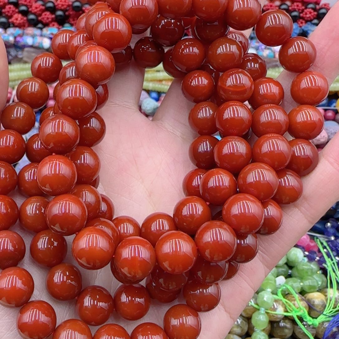 玛瑙/玉髓珠宝半成品未镶嵌南红多圈一条卡十拍二发一