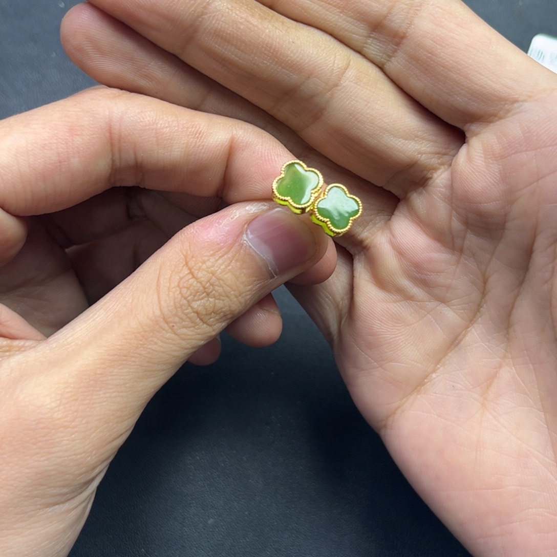 和田玉颈饰银S925镶嵌