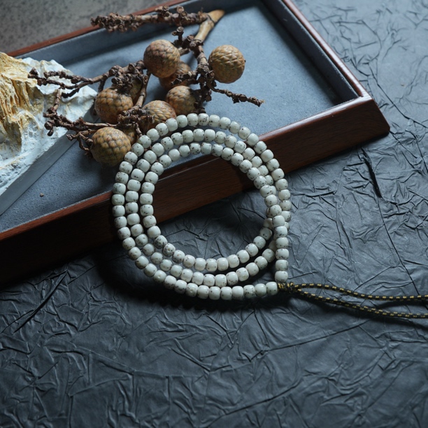 银标级6通体留白老型星月菩提手串S6TT-25