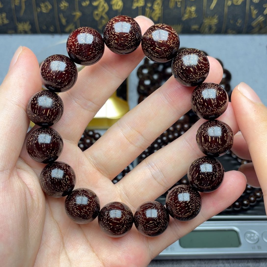 檀香紫檀（小叶紫檀）戴*～1.5 爆满金星