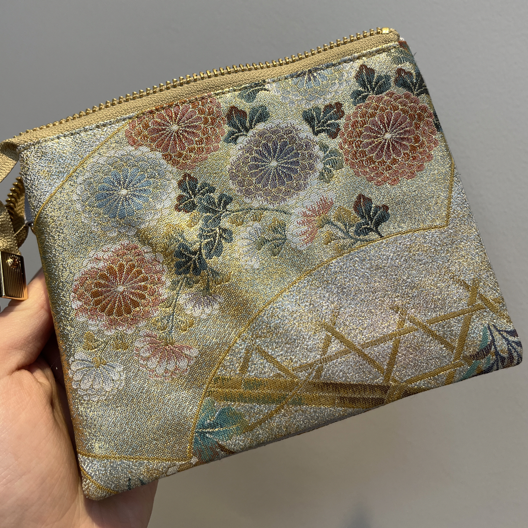 细密织花卉夹心包加薪包 西阵织包包 收纳包包 新中式茶周边