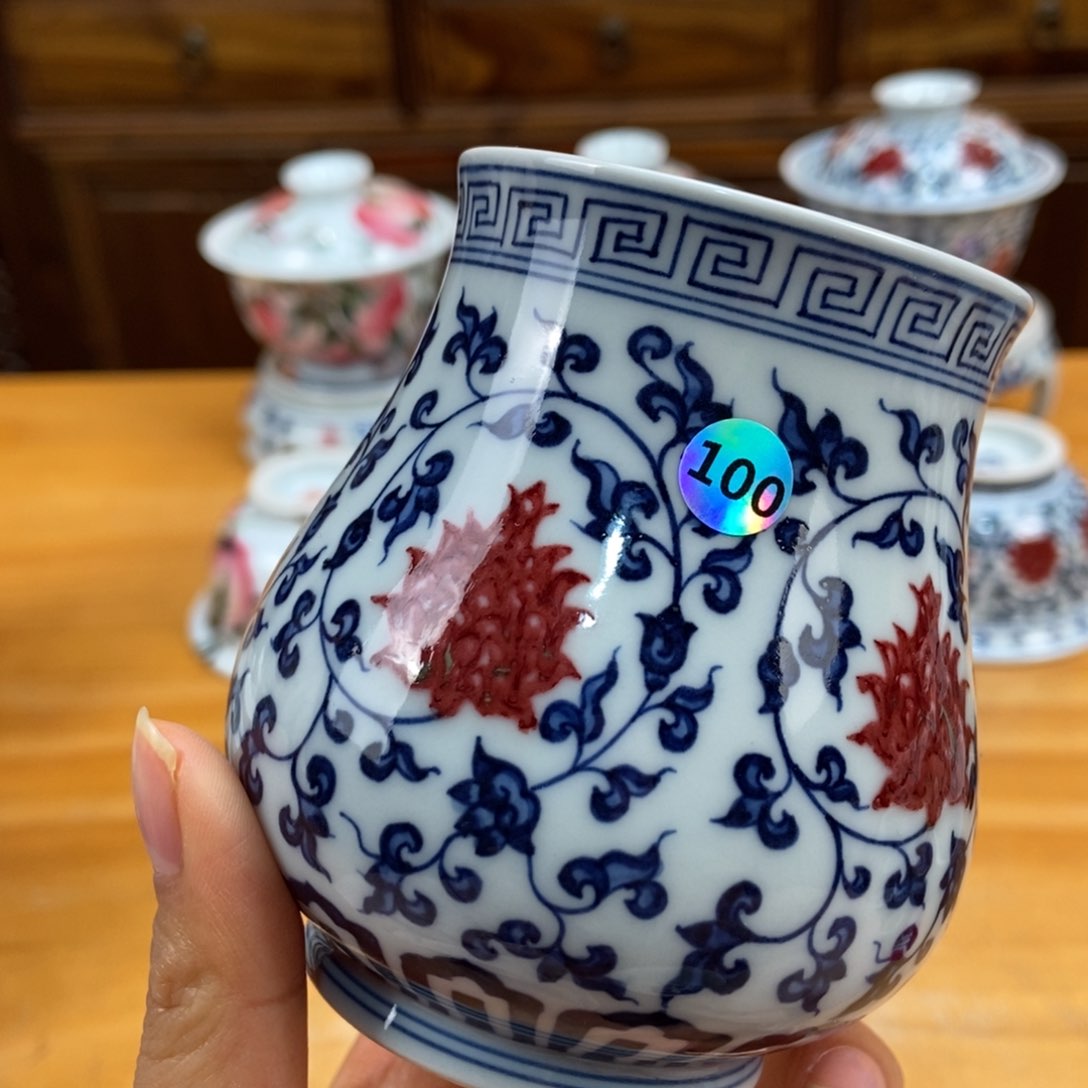 手绘现代茶具非古董