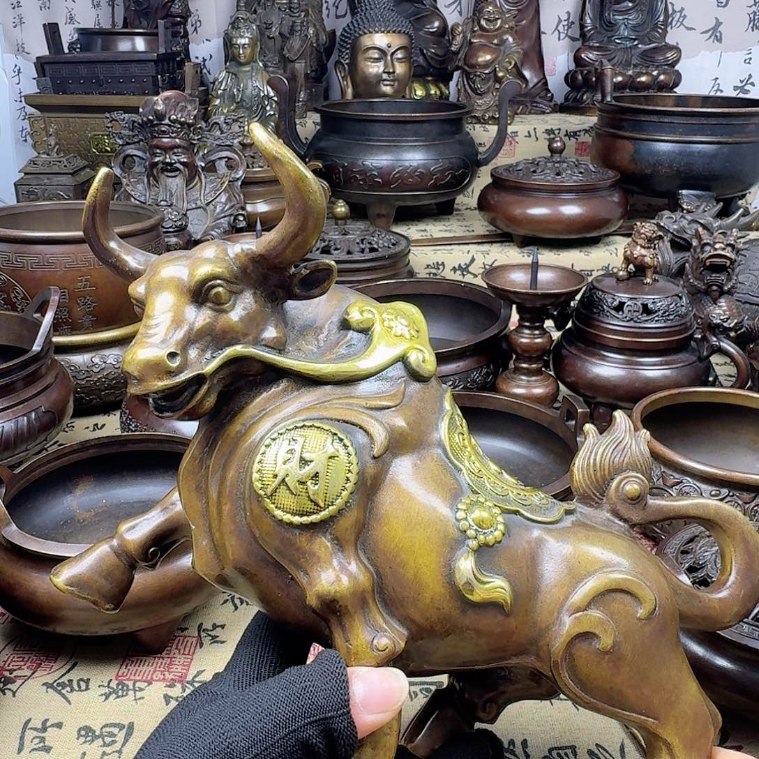 财富牛纯铜工艺品摆件