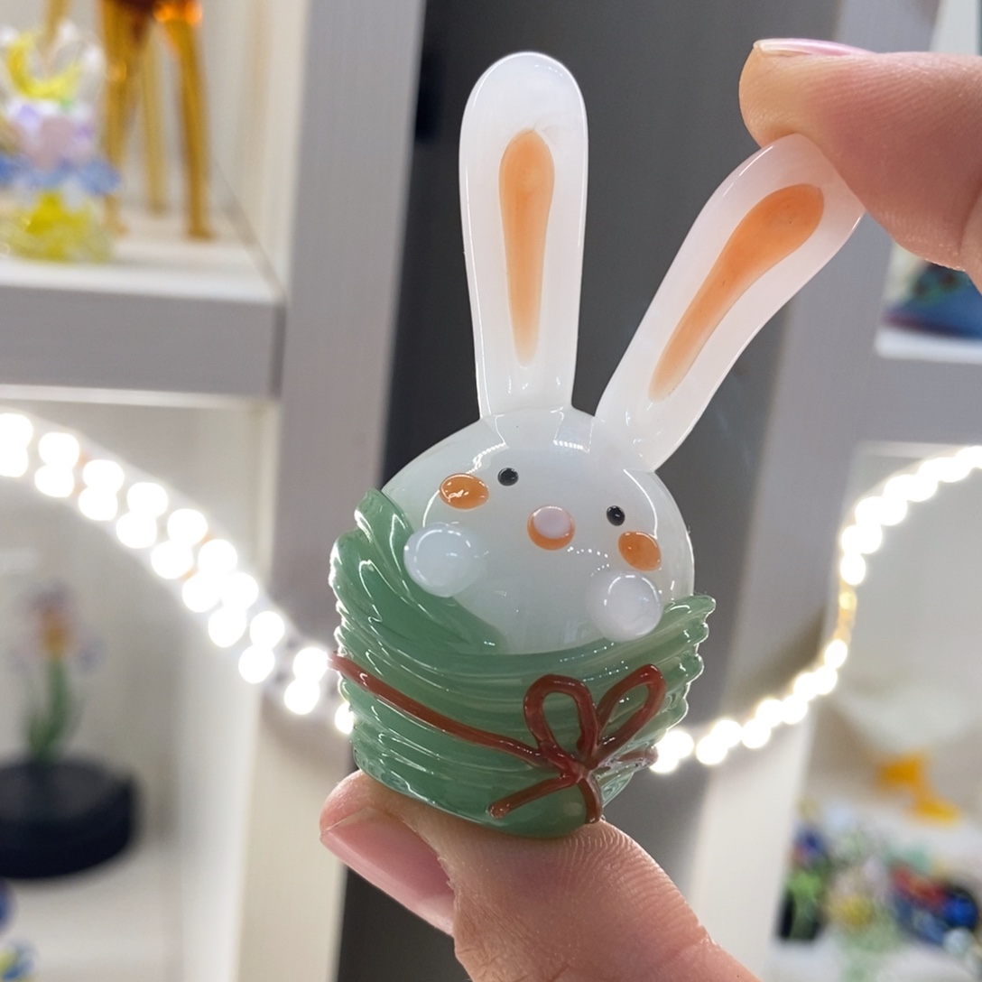 手工艺品琉璃粽子兔子