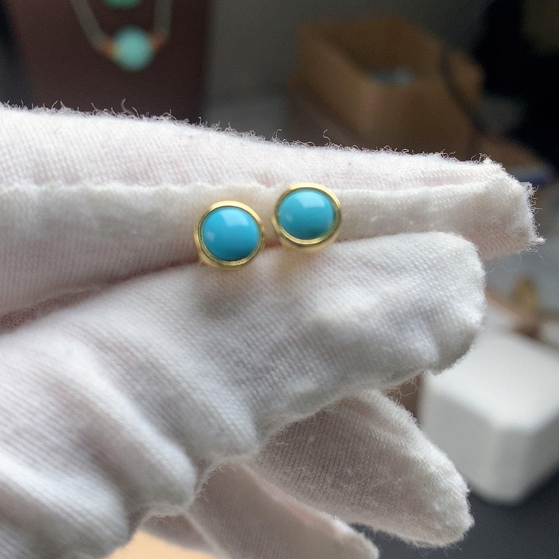 银S925镶嵌绿松石珠宝奇石