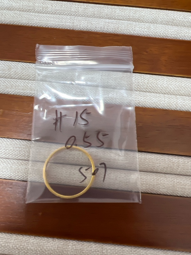 克重0.55 15.5号 碎冰冰戒指 足金999