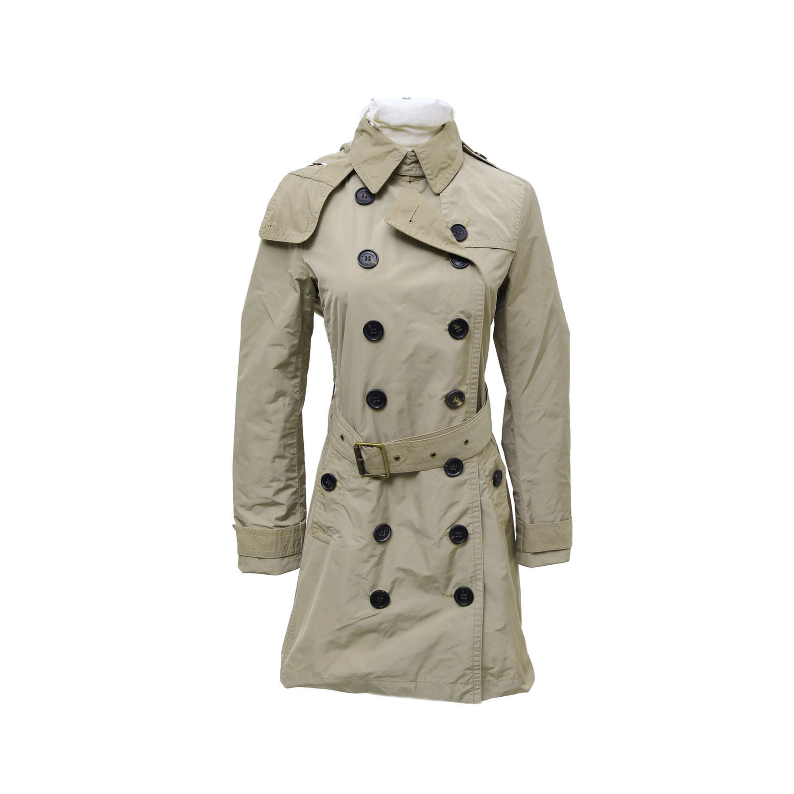 95新 BURBERRY/博柏利 小花Jerry活动双排扣 经典风衣 英国码4