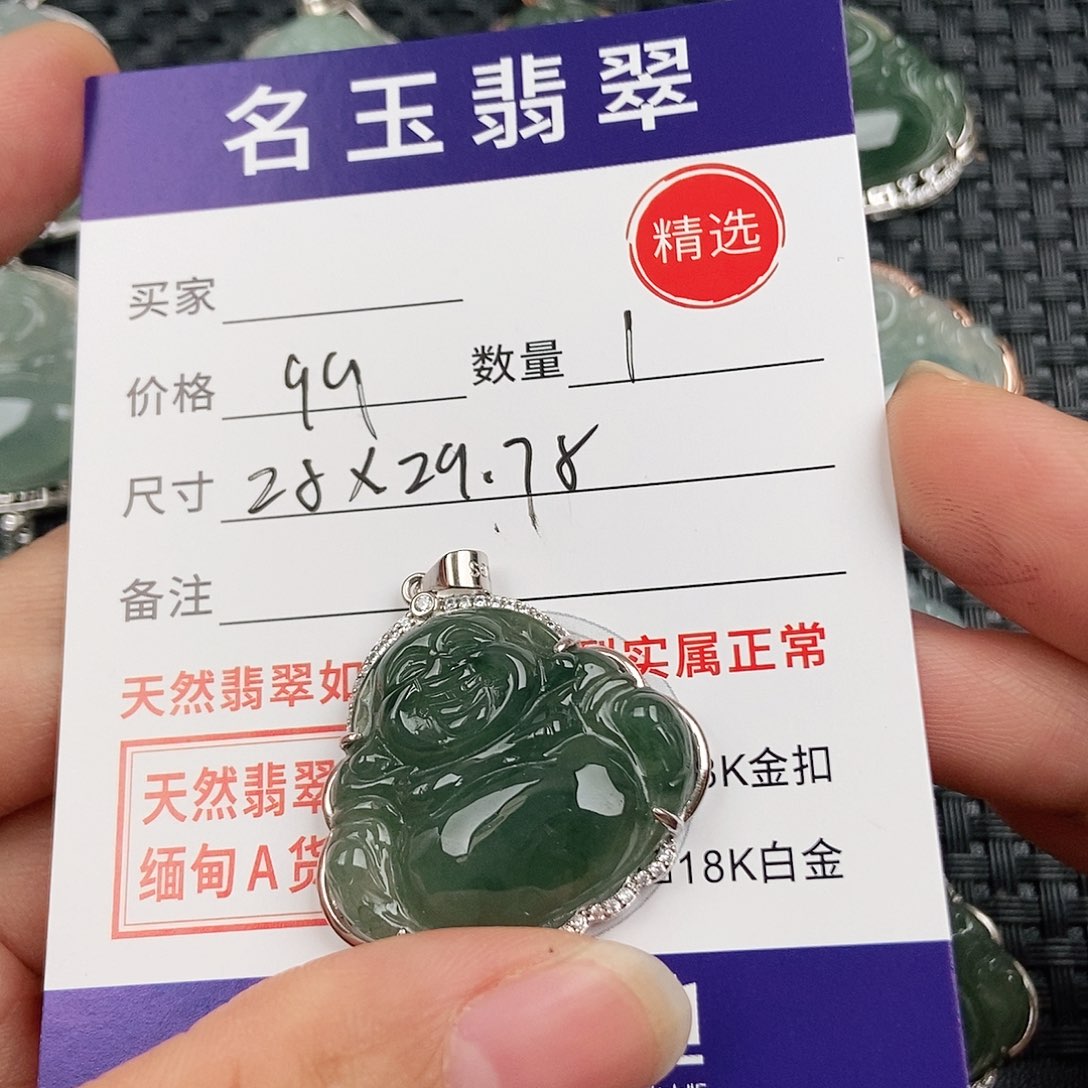 翡翠银S925镶嵌颈饰