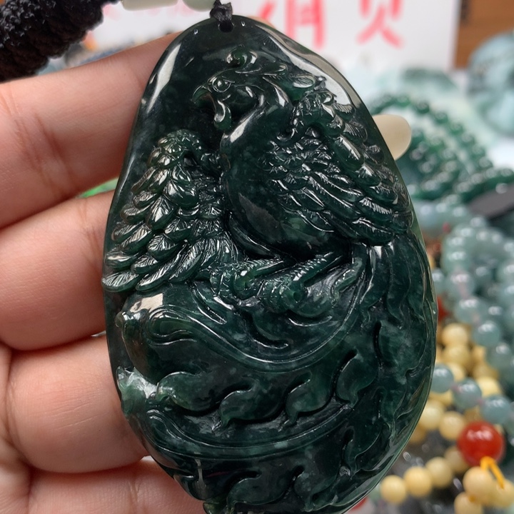 翡翠颈饰未镶嵌保真天然A货翡翠