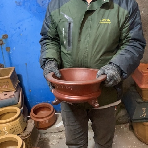 紫砂花盆手工制作