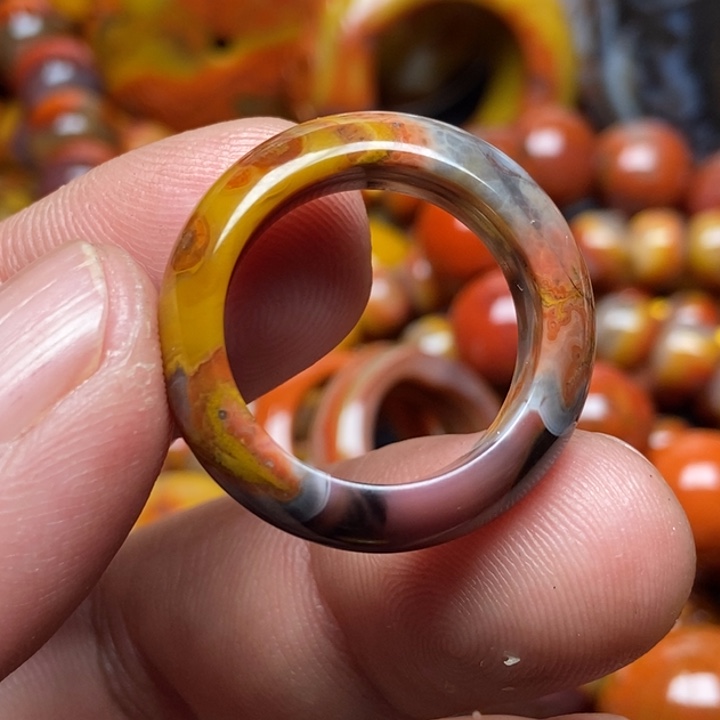 玛瑙/玉髓戒圈未镶嵌-*-