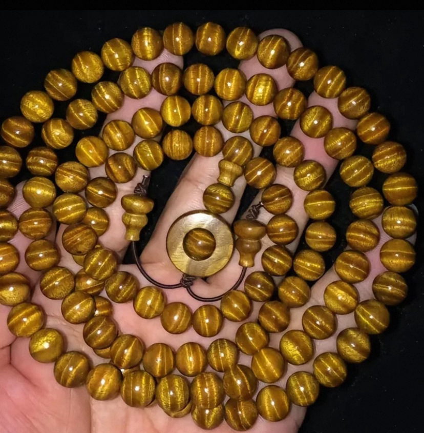 掌柜臻选精选金丝楠木颗颗满水波0.8×108手串脖挂手工打磨