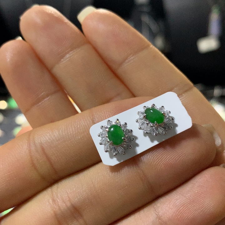 翡翠银S925镶嵌戒指