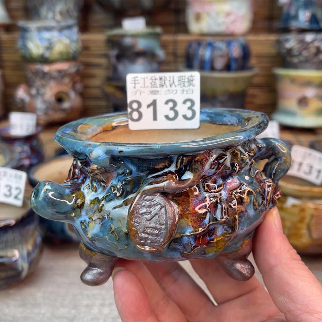 手工花盆默认瑕疵完美者勿拍