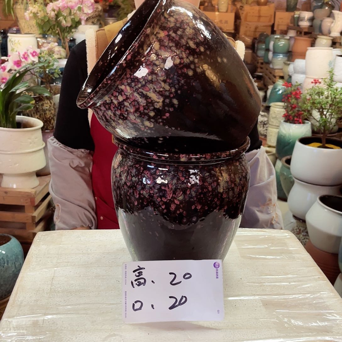 紫砂花盆高度20口径20