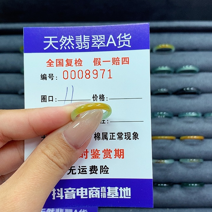 翡翠戒指未镶嵌             8971
