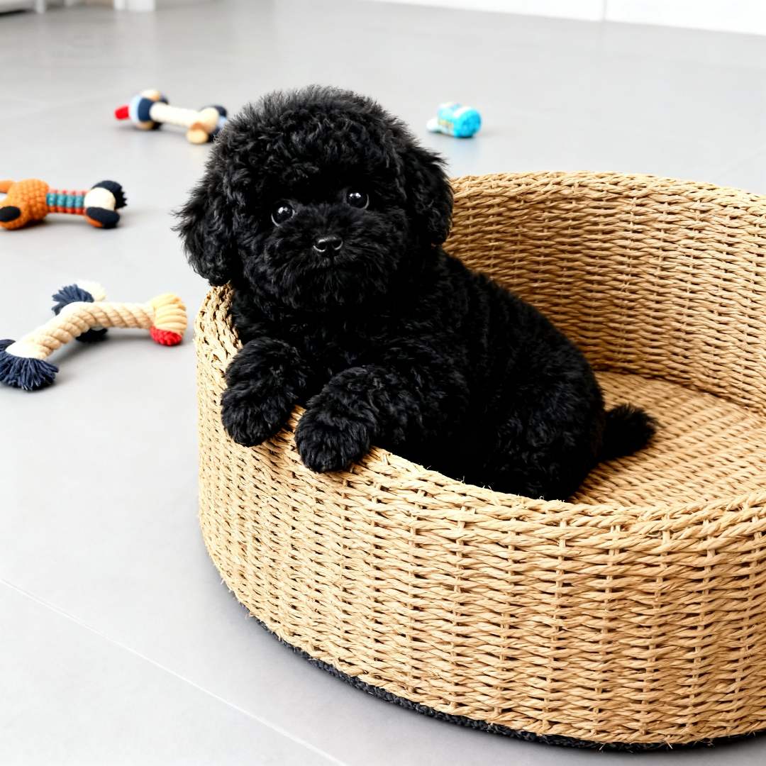 泰迪幼犬家养活泼小型犬长不大精品便宜纯黑黑色超萌可爱小体型狗