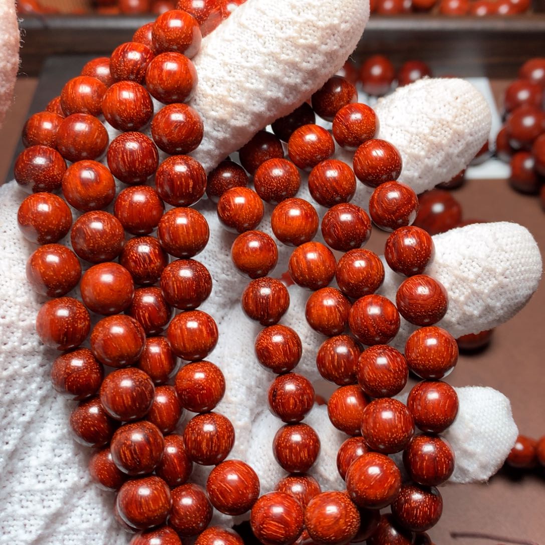 小叶紫檀手串/手链1.0*108颗 入门级无胶无蜡原汁原味