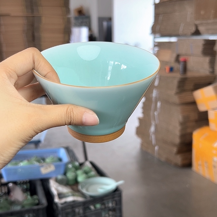 龙泉云间青瓷小米茶器