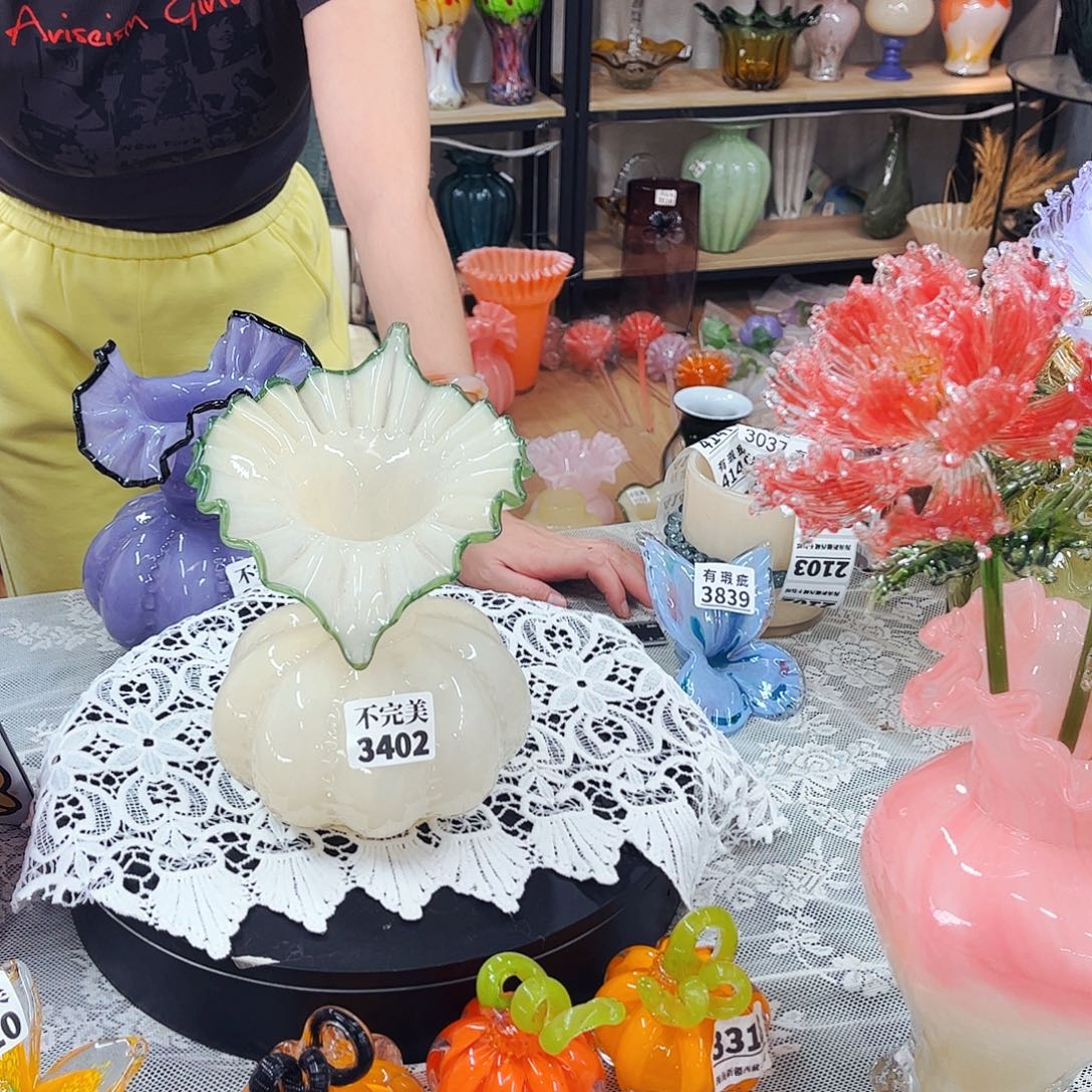 3402黑点多 家悦琉璃工艺品不完美