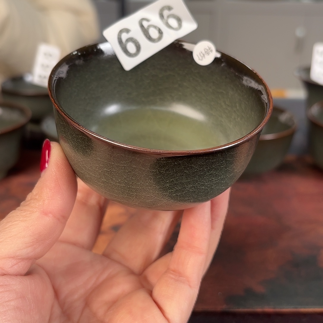 龙泉云间青瓷小米茶器