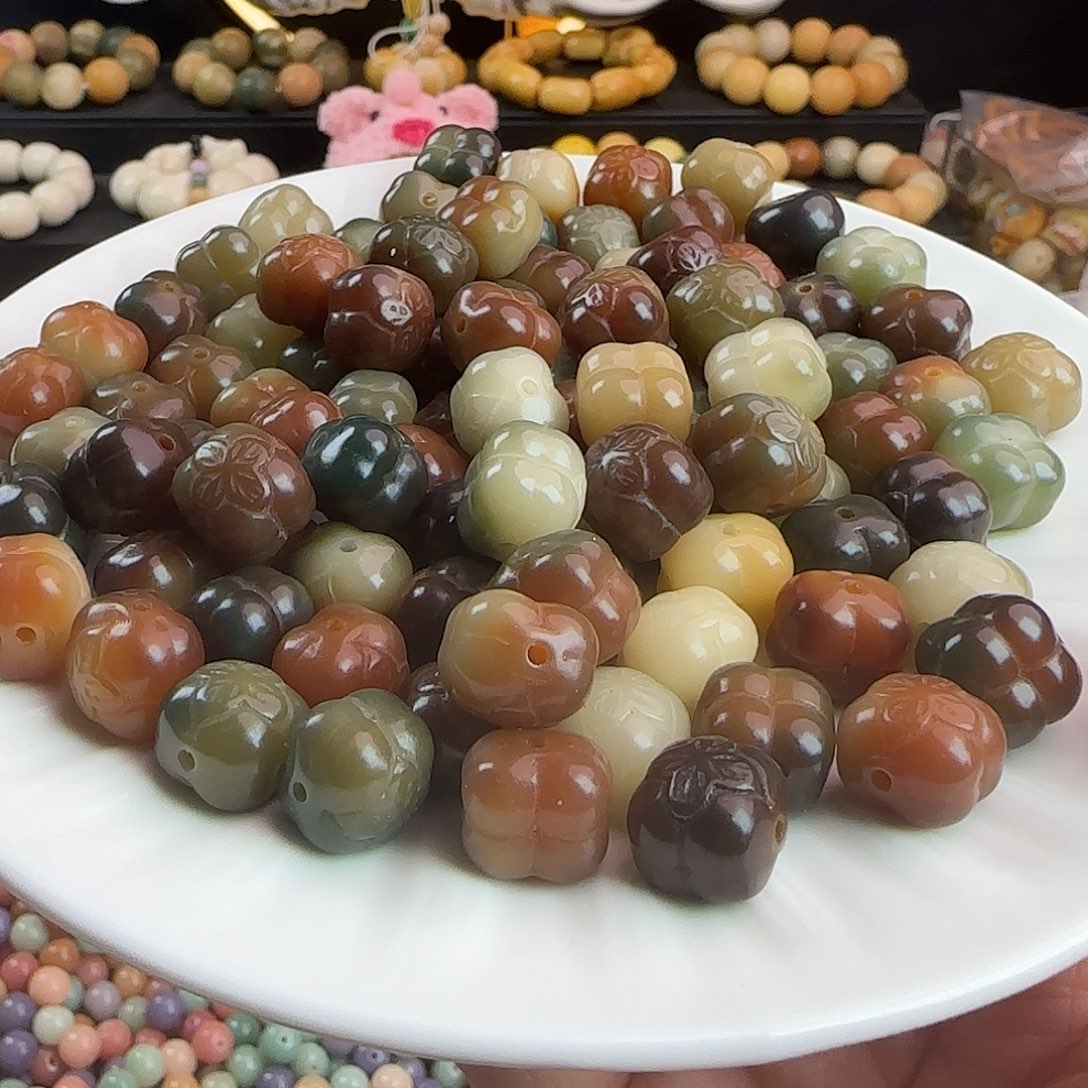 菩提根/象牙果手串卡12.5敦煌柿子100颗