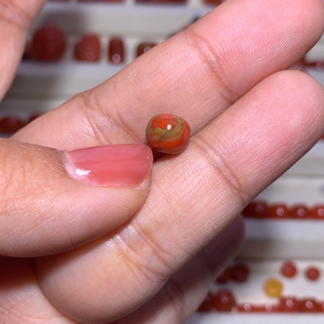 南红玛瑙未镶嵌包浆老型7.6×6.6