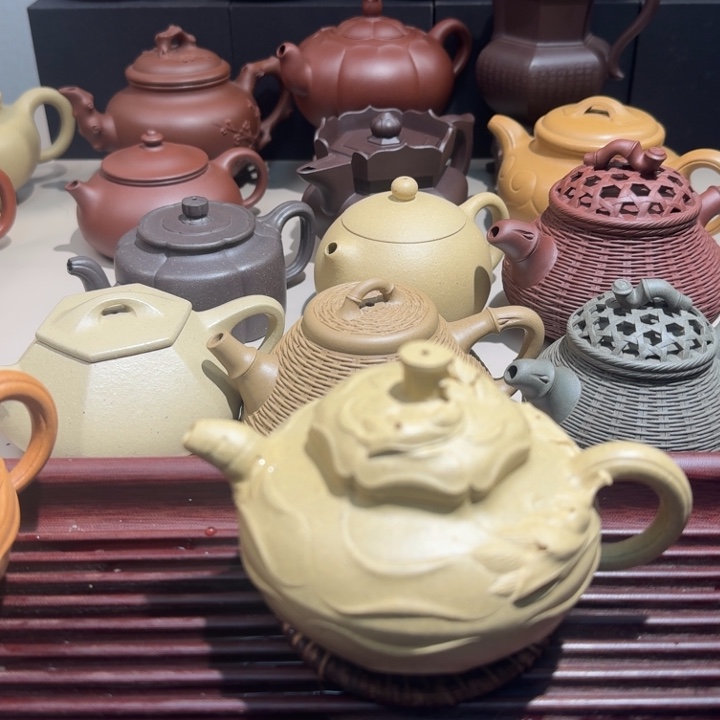 用***8茶壶紫砂原矿本山绿风风卷葵