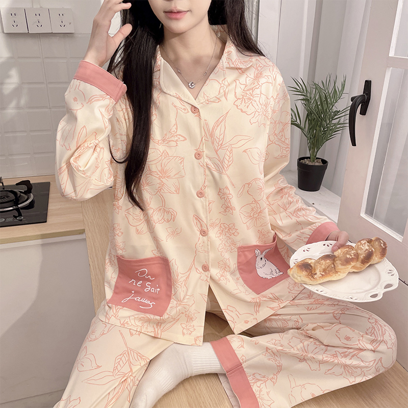 【买一送一】带胸垫纯棉月子服四季孕妇睡衣哺乳服孕期产后喂奶长袖