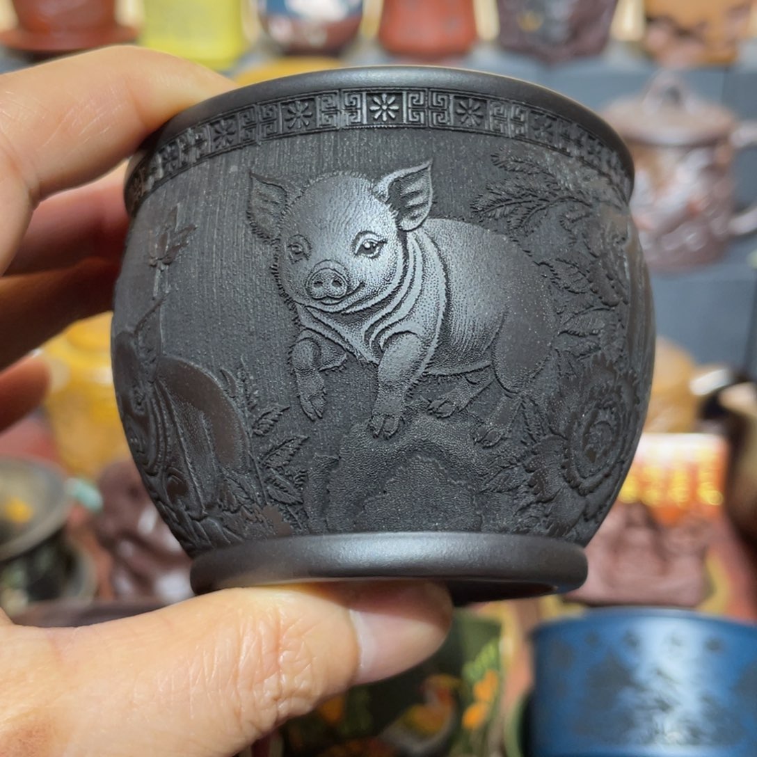 原矿紫砂手工主人杯