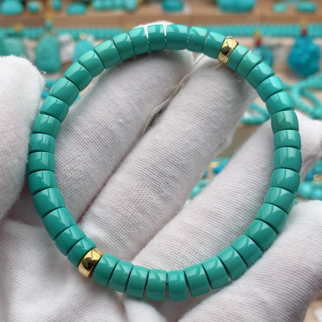 绿松石未镶嵌珠宝奇石6.5mm