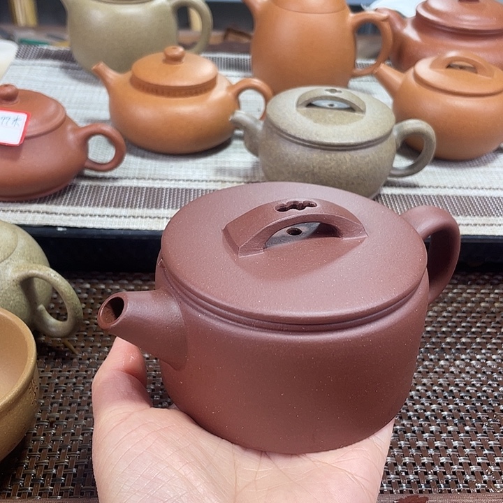 紫砂茶壶紫泥汉瓦一260