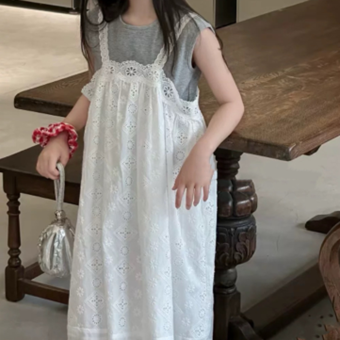 920-沫弛尔少女风薄款纯色套装复古白色可爱风muji风