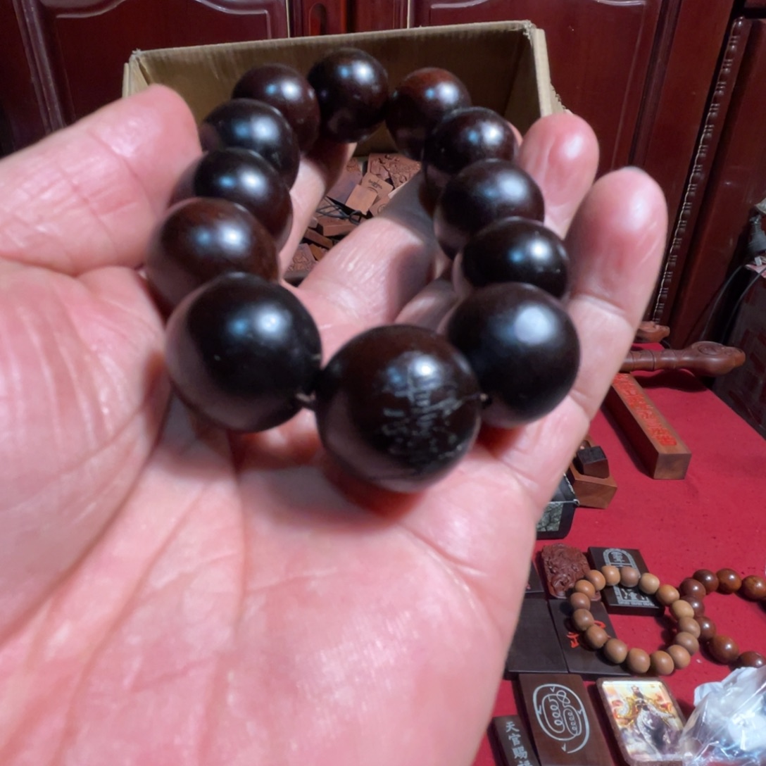 枣木雷击枣木雕刻珠子