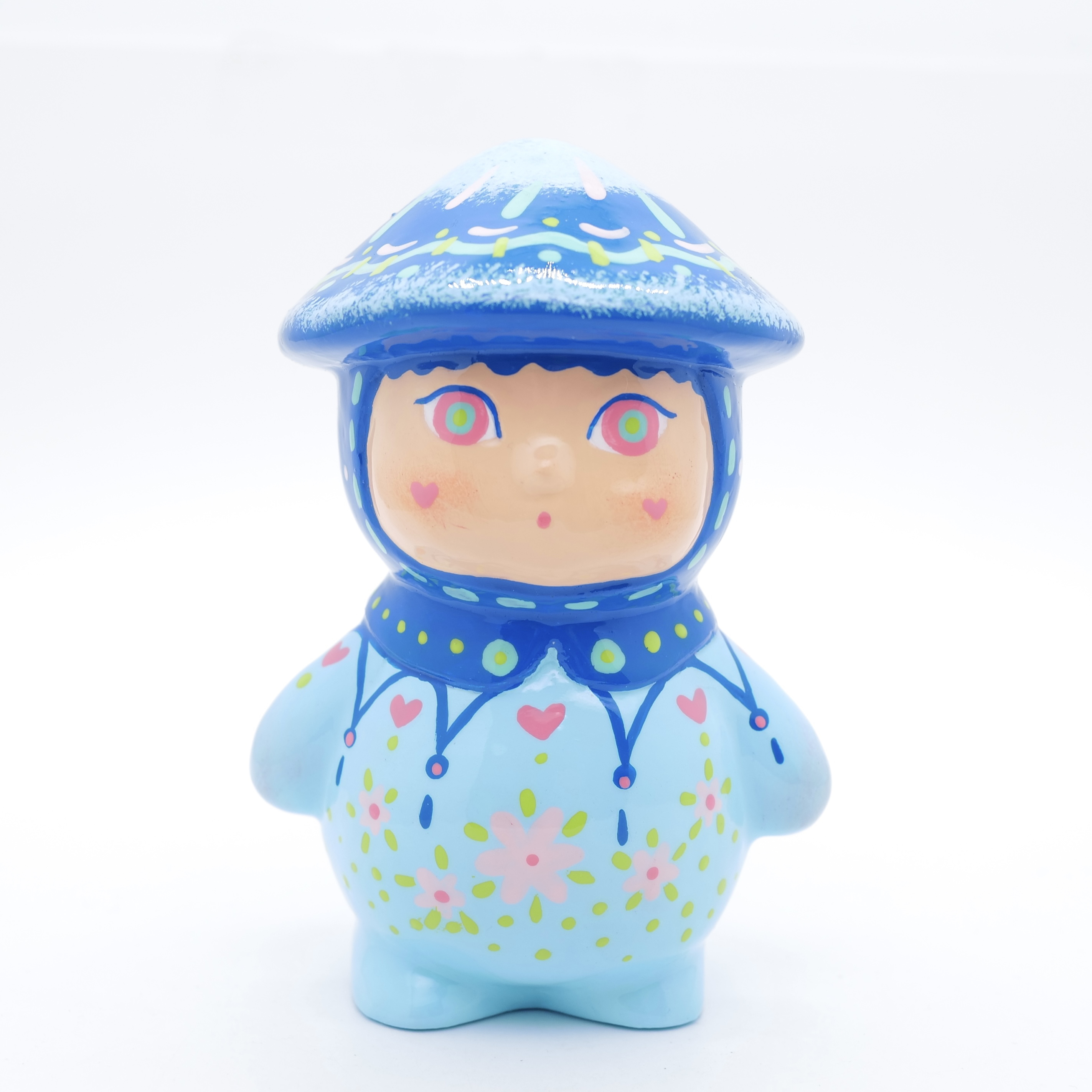 王甜心蘑菇娃娃 手工制作上色 石膏娃娃 仅一件