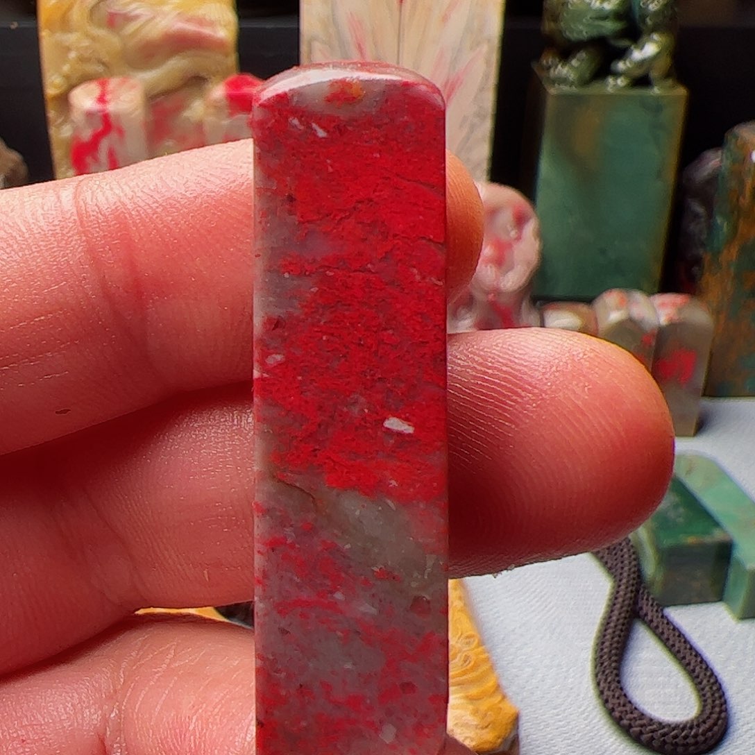 昌化石昌化鸡血石印章