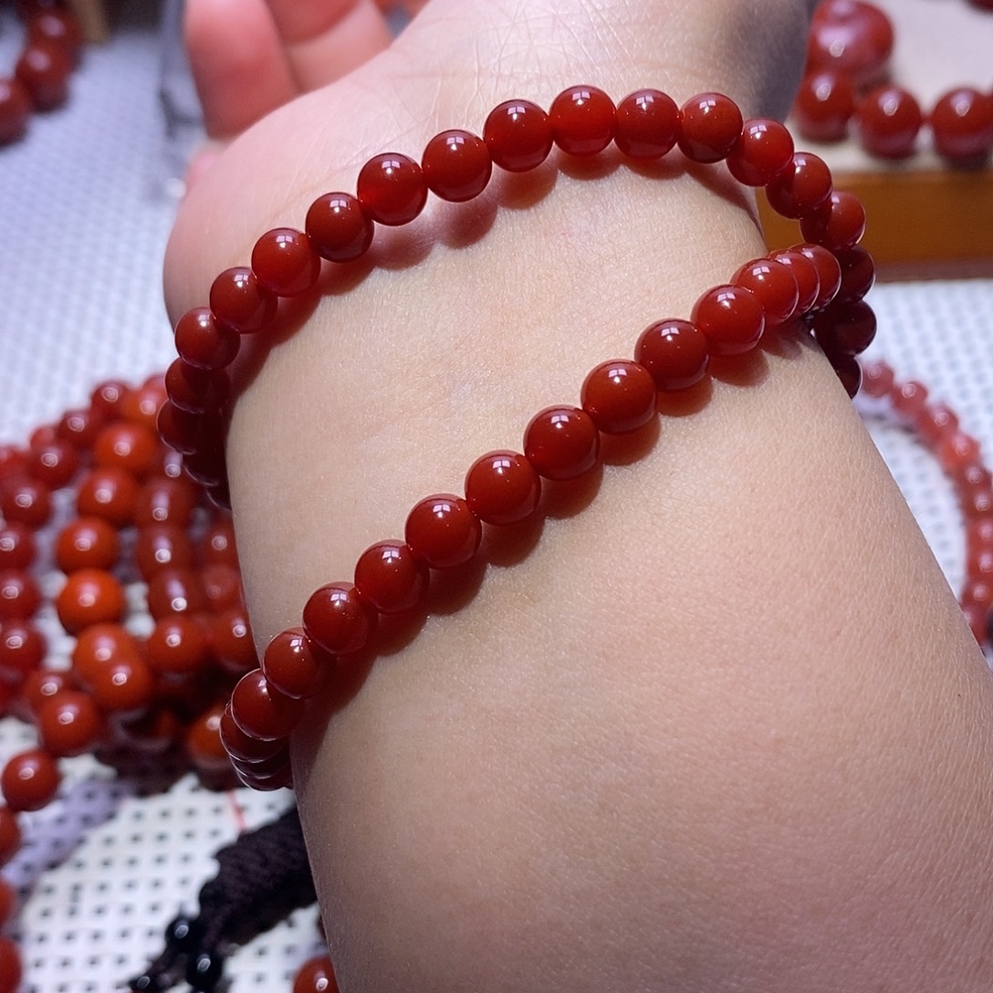 南红玛瑙未镶嵌双圈卡6