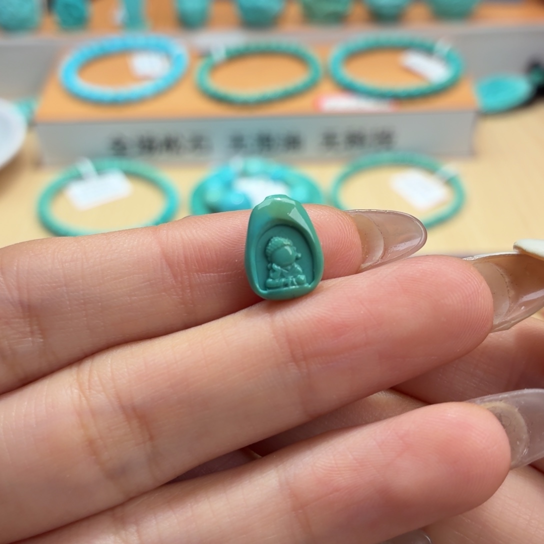 绿松石未镶嵌珠宝奇石无相佛