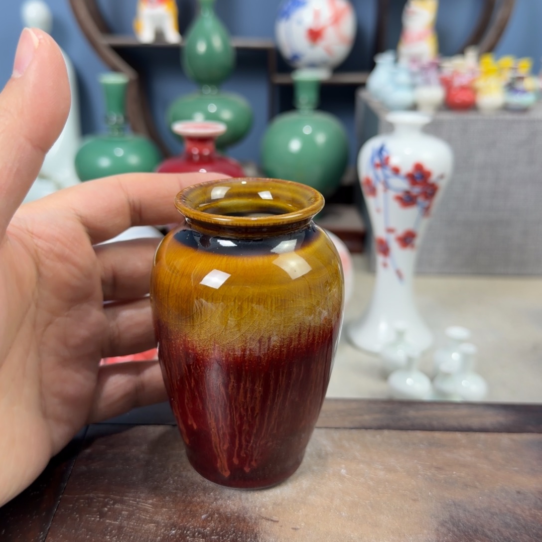 陶瓷手工小花器摆件