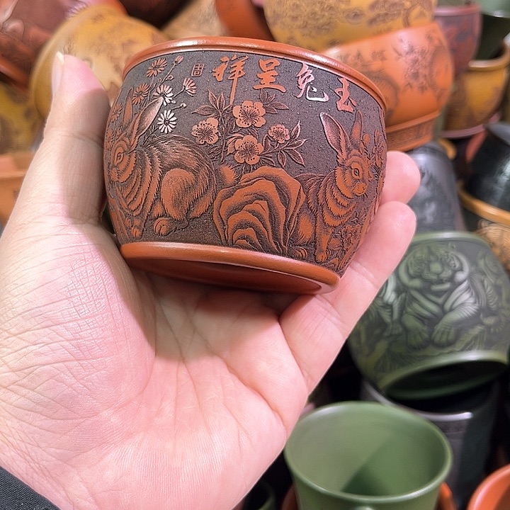 茶杯紫砂全手工紫砂主人杯