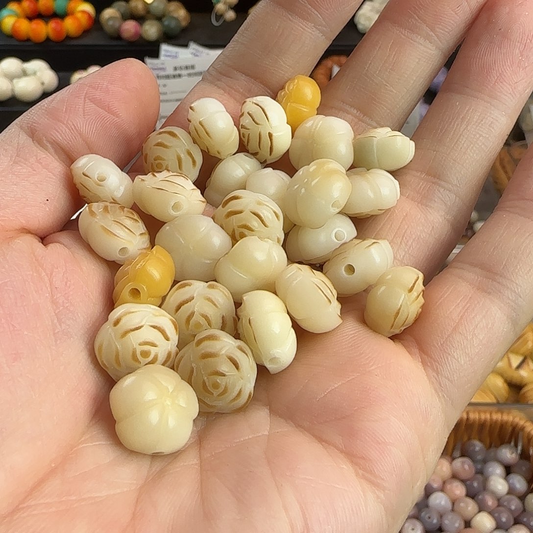 菩提根/象牙果手串卡12炭烤山茶花20颗➕10颗