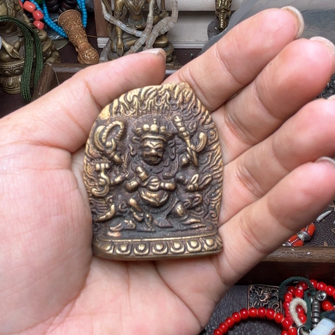 铜星月菩提吊坠项链