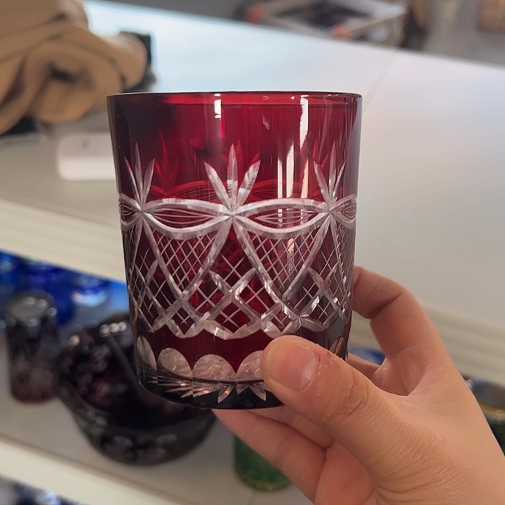 平底款水晶玻璃微瑕一个