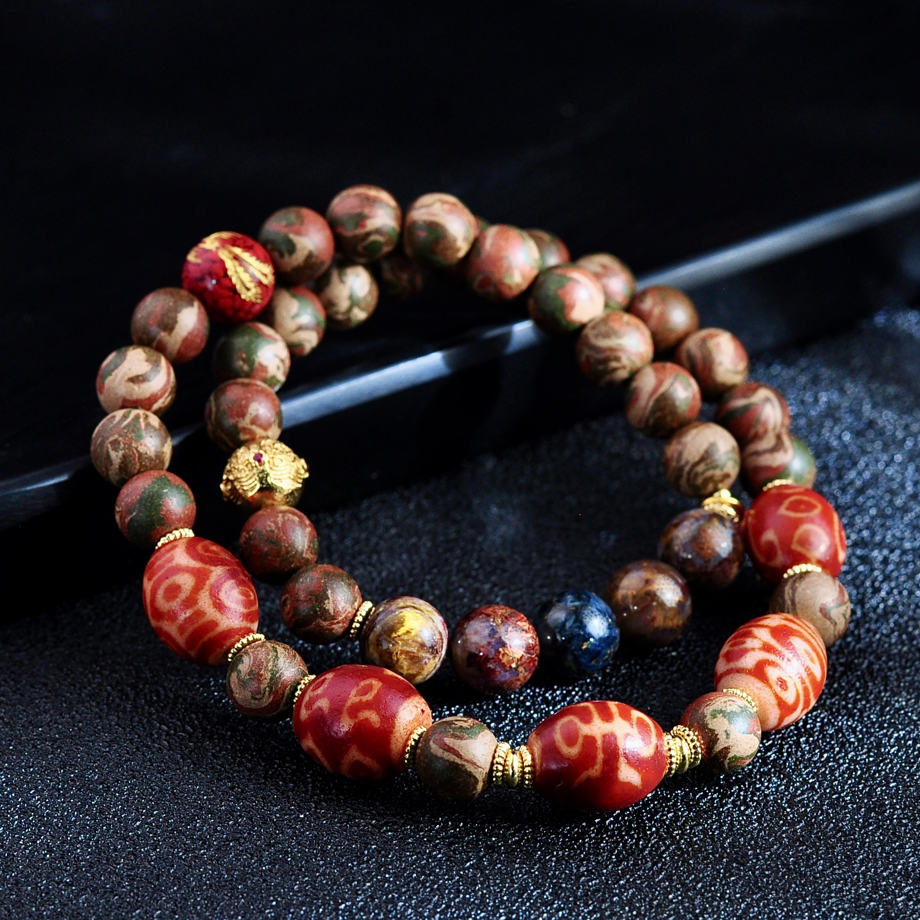 合金木质手链 【龙老板】拜火Shen手工设计款手串A1701129