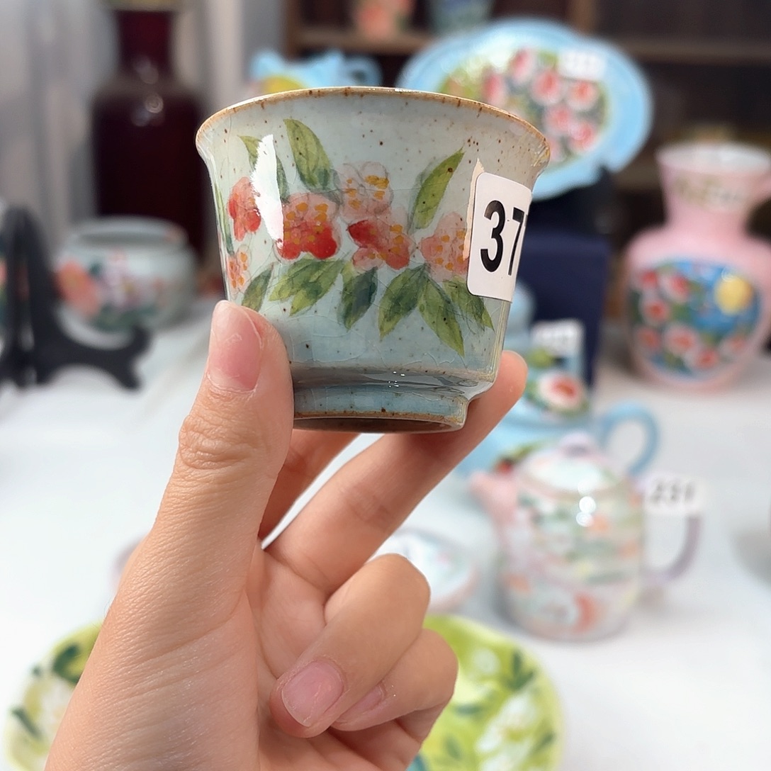 景德镇手绘高温釉下彩陶瓷茶具