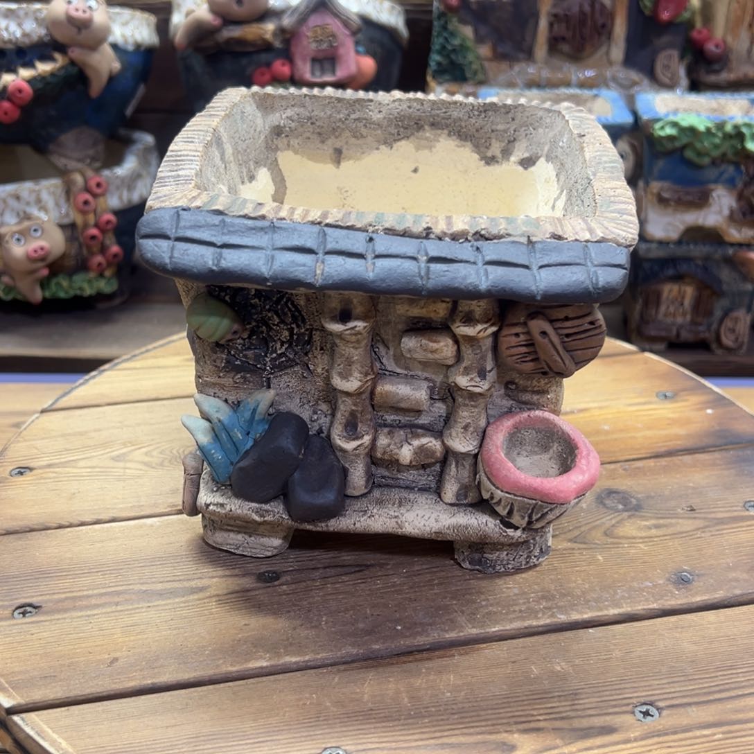 红陶嘻哈多肉花盆