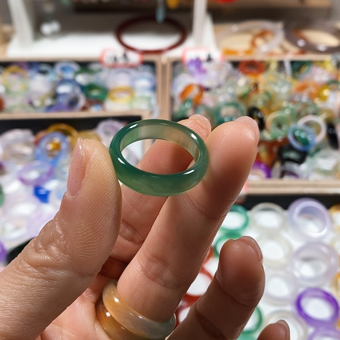 玛瑙/玉髓戒指未镶嵌༦****