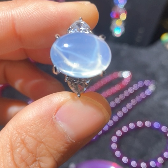 红宝石戒指银S925镶嵌