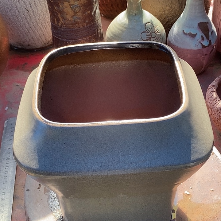 紫砂花盆紫砂15.17花盆瑕疵