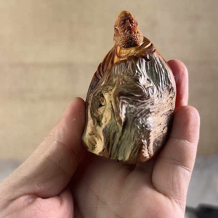 星***辰崖柏崖柏雕刻达摩